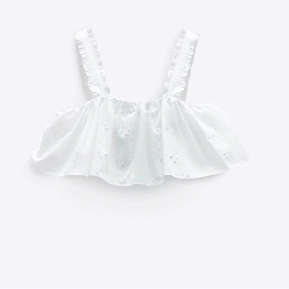 Zara White Embroidered Top - Picture 14 of 16